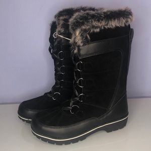 NWT Universal Thread Ruthie Leather Faux Fur Boots